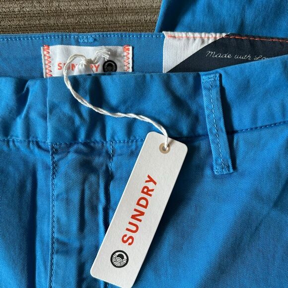 NWT Sundry Roll up chino trouser blue 26 - Picture 3 of 12